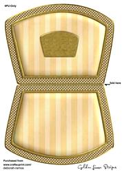 Golden Linen Stripes Card Topper