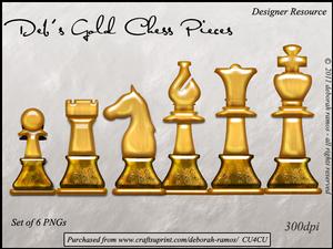 Debs Gold Chess Pieces