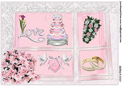 4 Frame and Lace Wedding Card