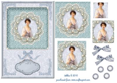 Blue Beauty Pyramid Card