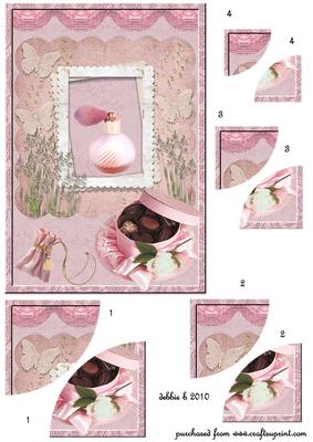 Pink Perfume and Roses Rounded Corner Stacker