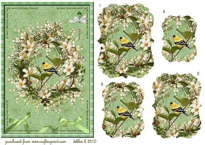 Bird in a Wreath Shaped Pyramid Stacker