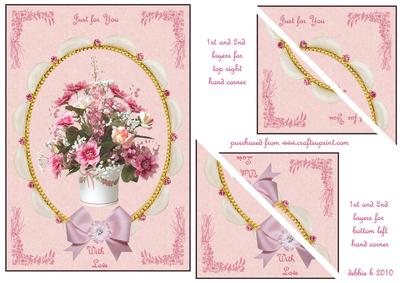 Pink Flowers for You Striaght Corner Stacker