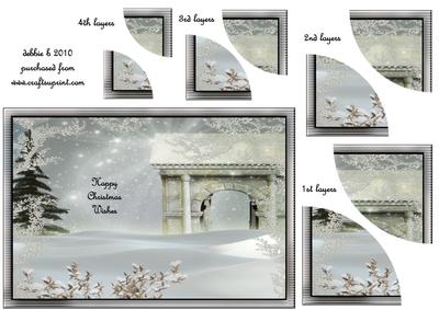 Happy Christmas Wishes Round Edge Corner Stacker