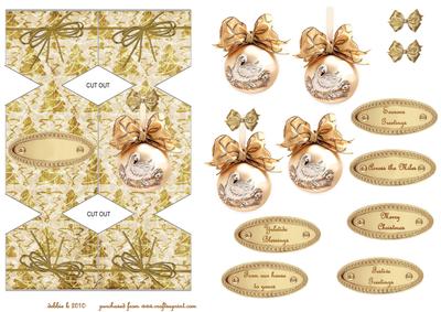 Gold Christmas Cracker Shaped Card