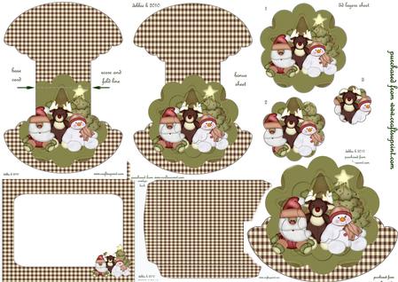 Little Christmas Trio Scalloped Pyramid Rocker Card Kit