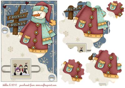 Frosty Friends Snowman Snowflake Pyramid