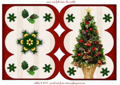 Christmas Tree Triple Arch Card