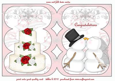 A Winters Wedding Triple Arch Card