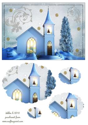 Christmas Church Oval Shaped Pyramid