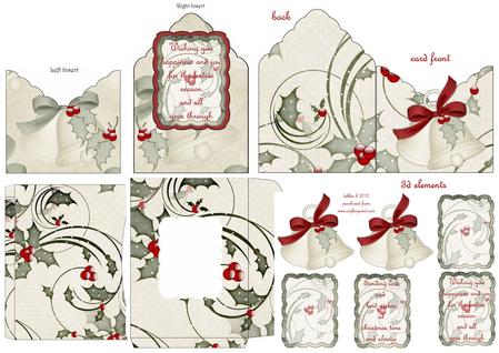 Christmas Bells Fancy Envelope and Insert Card