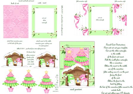 Snowman Family Concertina 3D Tunnel Card Kit