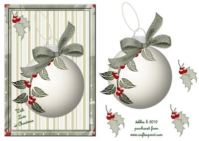 Christmas Bauble Quick Card