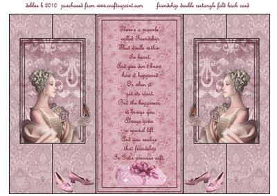 Friendship Double Rectangle Fold Back Card