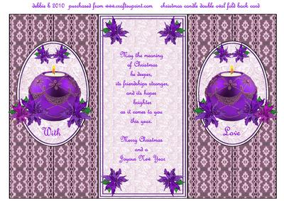 Deep Purple Double Oval Fold Back Card