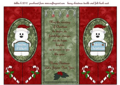 Have a Beary Christmas Fold Back Card