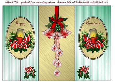 Baubles and Bells Double Fold Back Card