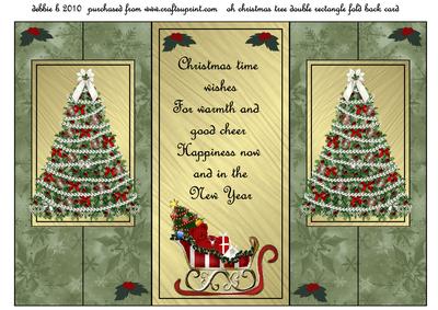 Oh Christmas Tree Double Fold Back Card