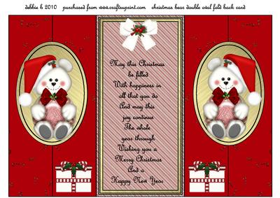 Have a Very Beary Xmas Double Fold Back Card