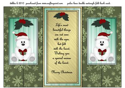 Little Bears and Gifts Double Fold Back Card