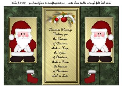 Little Santas Double Fold Back Card