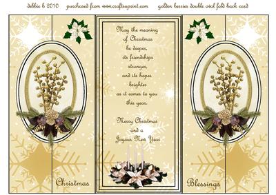 Golden Berries Double Fold Back Card