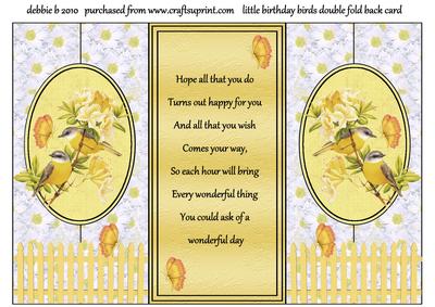 Natures Beauty Double Fold Back Card