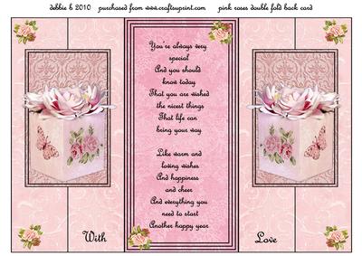 A Box of Roses Double Fold Back Sections