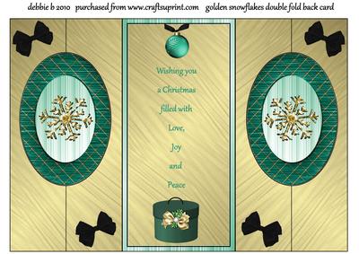 Golden Snowflakes Double Fold Back Section