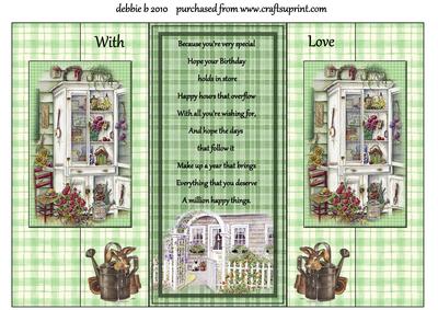 My Little Garden Double Fold Back Card