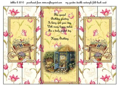 Little Garden Shed Double Fold Back Card