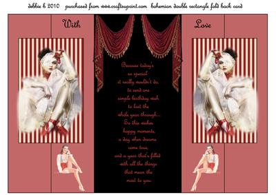 Bohemian Gypsy Double Fold Back Card