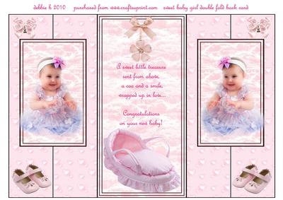 How Nice a New Baby Girl Double Fold Back