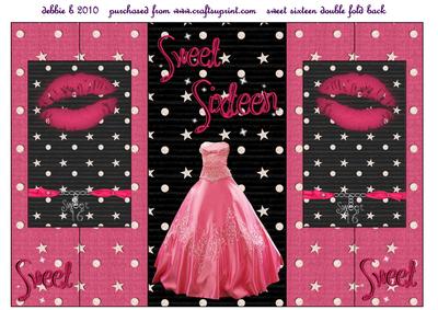 My Sweet Sixteen Double Fold Back Card