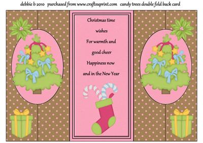 Pretty Little Trees Double Fold Back Card
