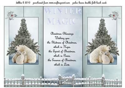 The Magic of Winter Double Fold Back Card