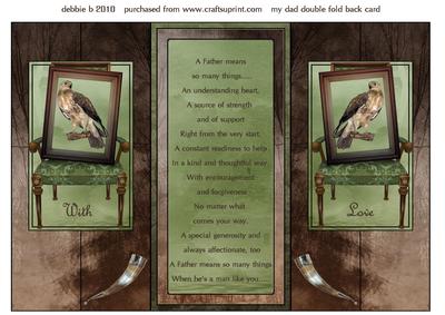 A Father Means -  Double Fold Back Card
