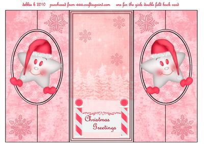 Blushing Pink Christmas Double Fold Back