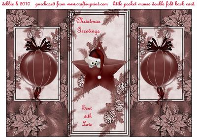 Little Pocket Mouse Double Fold Back Card