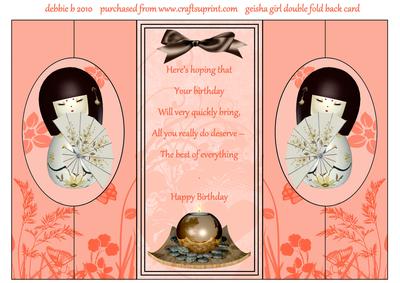 Little Geisha Birthday Girl Double Fold Back