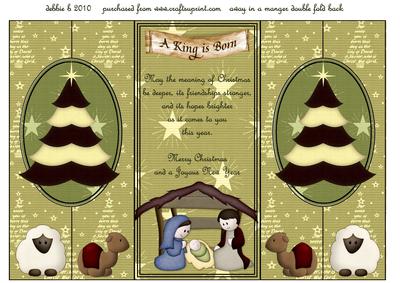 A King is Born Double Fold Back Card
