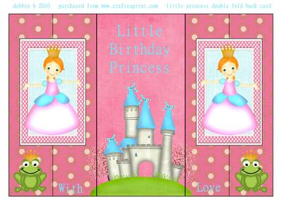 Little Birthday Princess Double Fold Back