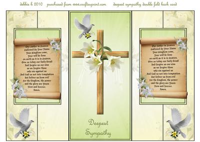 The Lords Prayer Sympathy Double Fold Back