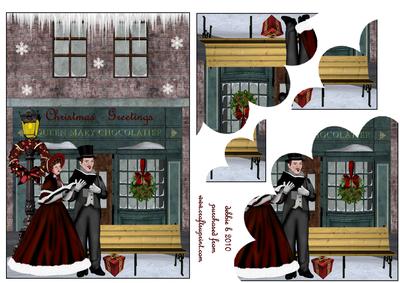 Victorian Carol Singers Petal Corner Stacker
