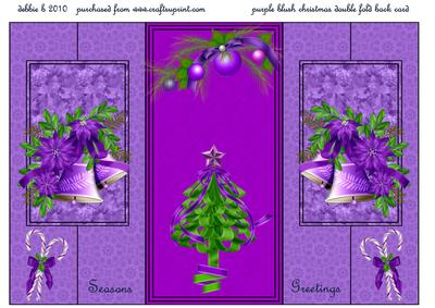 A Touch of Purple Christmas Double Fold Back