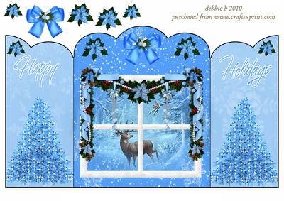 A Christmas View Scalloped Gatefold Card