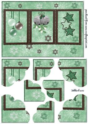 Framed Christmas Quadro Triple Scallop Corner Stacker