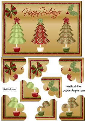 Christmas Trees Petal Quadro Corner Stacker