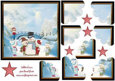 Anyone for a Snowball Fight Quadro Petal Corner Stacker