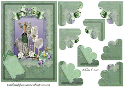 Champagne and White Roses Quadro Petal Corner Stacker